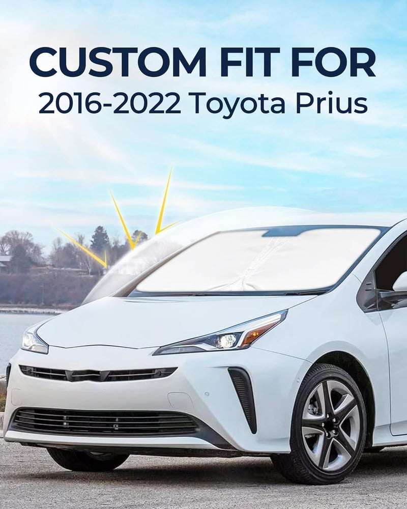 JASVIC for Toyota Prius 2016-2022(NOT for Prius C or V) Car Window Shades, 6pcs Privacy Sun Shade Set for Front Windshield Side and Rear Windows, Full Window Covers Keeps Vehicle Cool for Camping Napping - Image 3